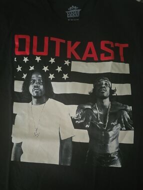 Outkast Short Sleeve Graphic Tee - Black with Red Print